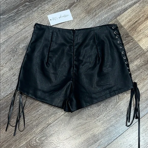 12th Tribe Tie Breaker Faux Leather Shorts 🔥 - Picture 6 of 8
